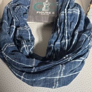 Blue Plaid Infinity Scarf